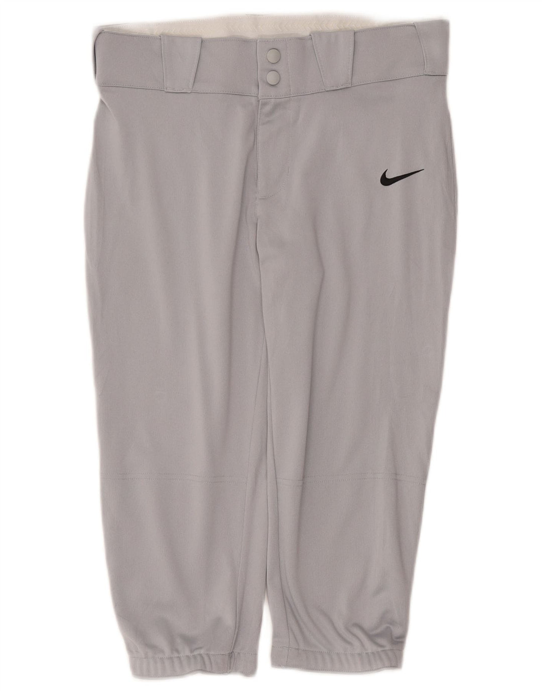 Nike Womens Capri Tracksuit Trousers Joggers UK 12 Medium  Grey Polyester