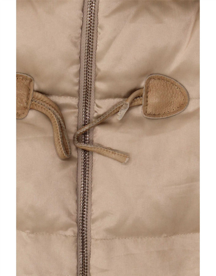 Moschino Womens Duffle Padded Coat UK 14 Large Beige Polyester