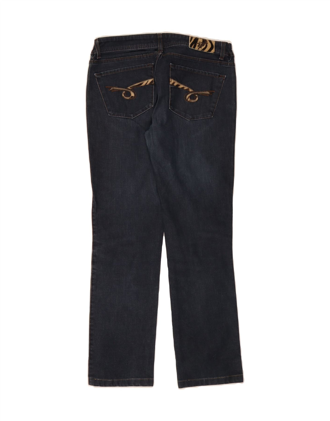 TRUSSARDI Womens Bootcut Jeans W30 L30 Navy Blue Cotton Vintage Trussardi and Second-Hand Trussardi from Messina Hembry 