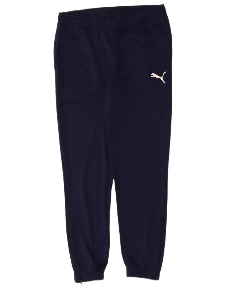PUMA Mens Tracksuit Trousers Joggers Large  Navy Blue Polyester