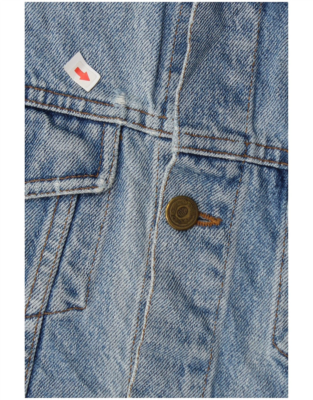 Benetton Boys Denim Jacket 7-8 Years Large Blue Cotton