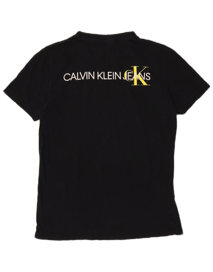 CALVIN KLEIN JEANS Mens Graphic T-Shirt Top Large Black