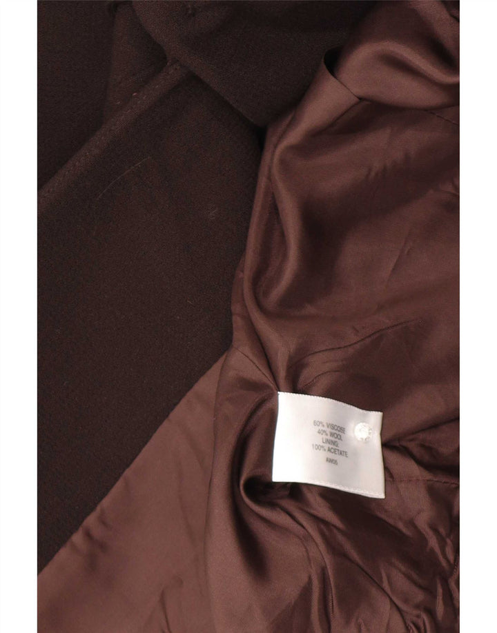 CC Womens 1 Button Blazer Jacket UK 16 Large Brown Viscose