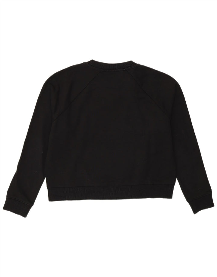 Vans Womens Crop Graphic Oversized Sweatshirt Jumper UK 14 Medium Black