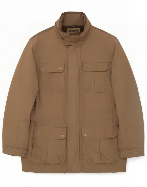 Geox Mens Hooded Utility Jacket UK 44 2XL Beige