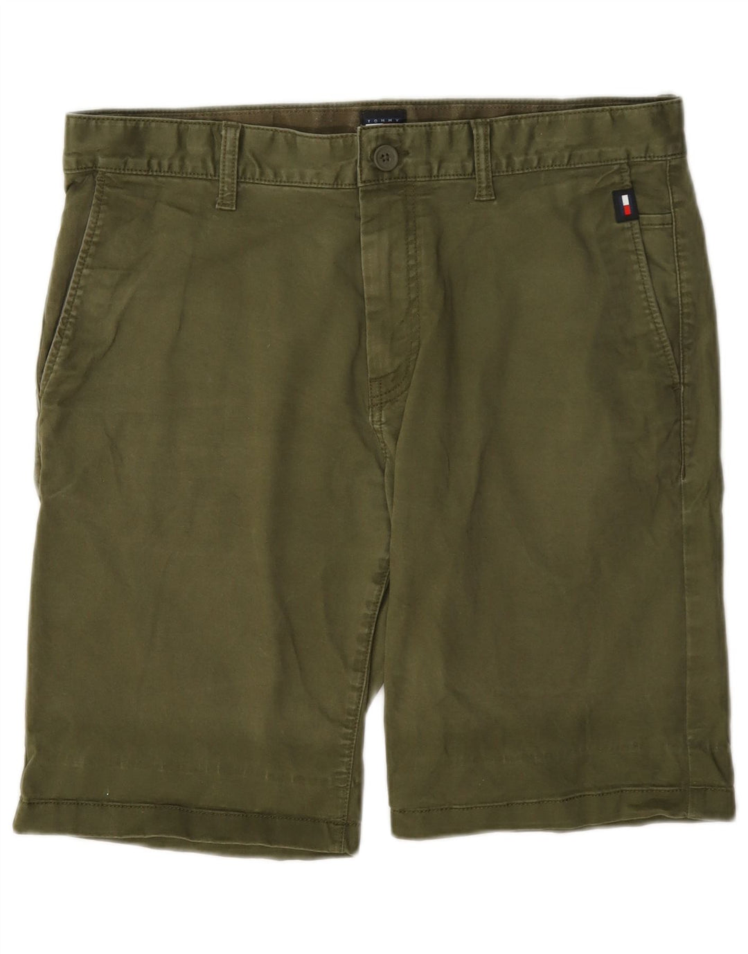 Tommy Hilfiger Mens Chino Shorts W32 Medium Khaki Cotton
