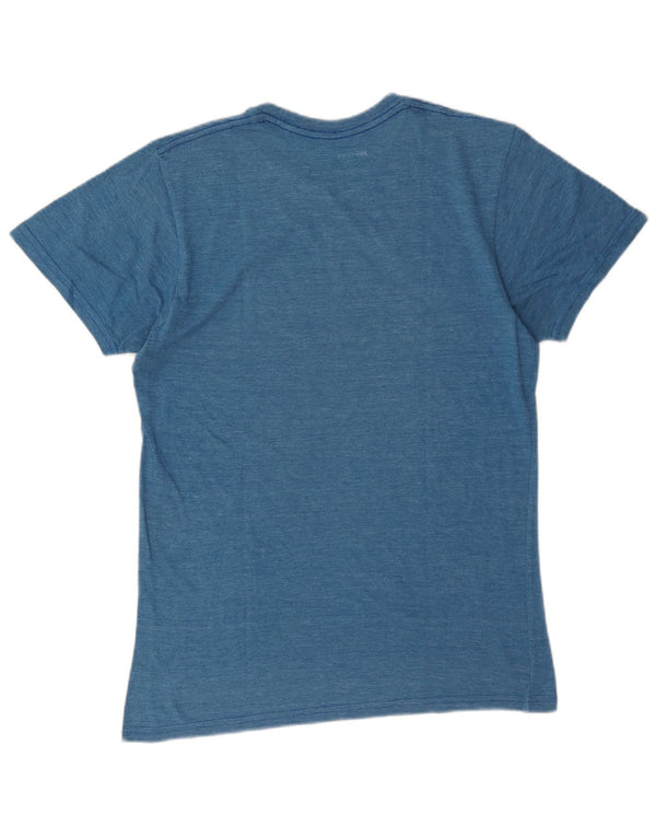 Hard Rock Cafe Womens Lisbon Graphic T-Shirt Top UK 10 Small Blue Flecked