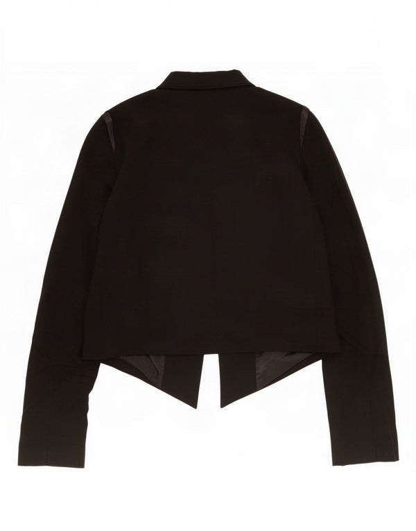 Zara Womens Blazer Jacket UK 12 Medium Black Wool