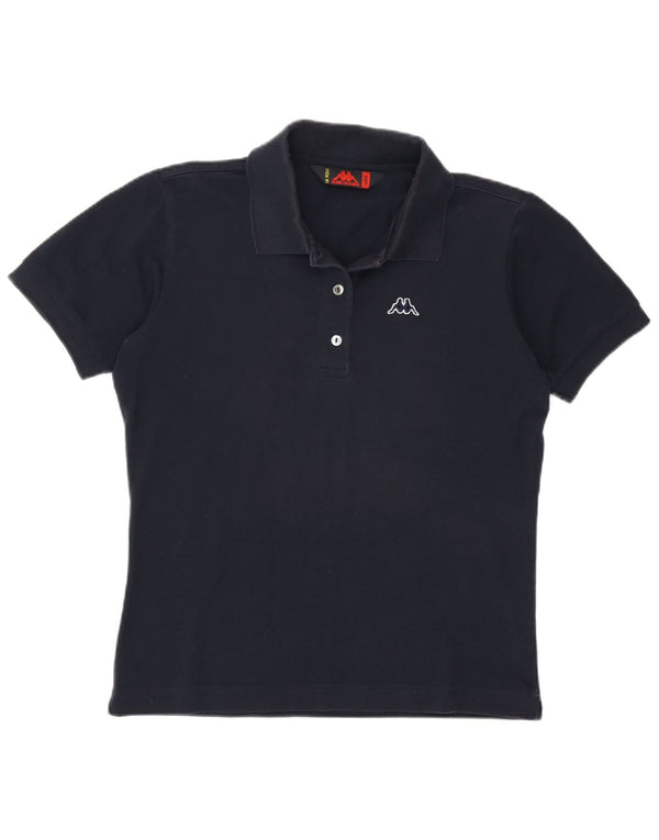 Kappa Womens Polo Shirt UK 14 Large Navy Blue Cotton