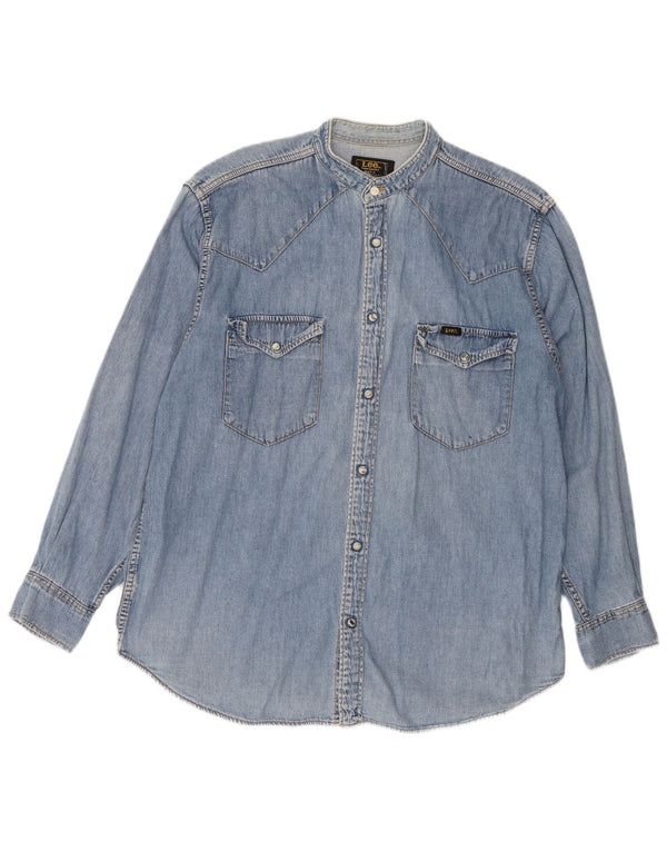 Lee Mens Denim Shirt Large Blue Cotton