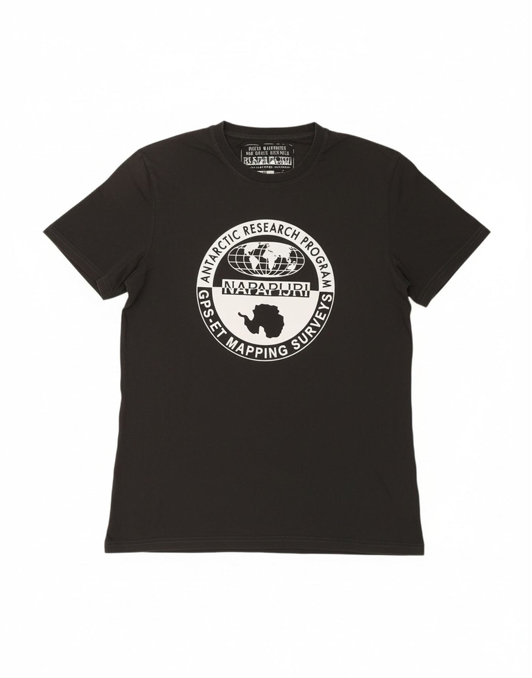 NAPAPIJRI Mens Graphic T-Shirt Top Medium Grey Cotton