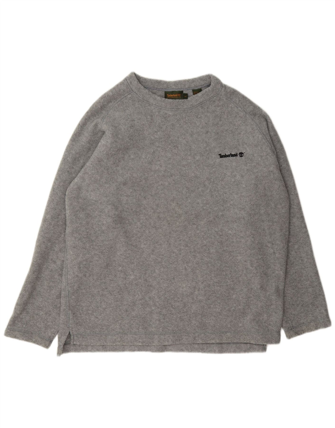 Timberland Mens Fleece Jumper Large Grey Flecked Polyester
