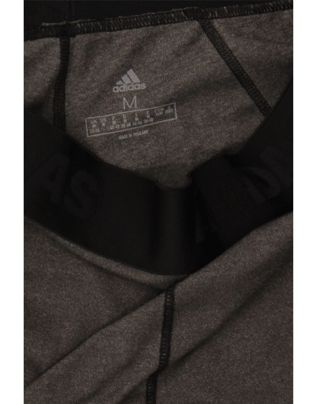 ADIDAS Womens Graphic Leggings UK 12/14 Medium  Grey Colourblock Polyester Vintage Adidas and Second-Hand Adidas from Messina Hembry 