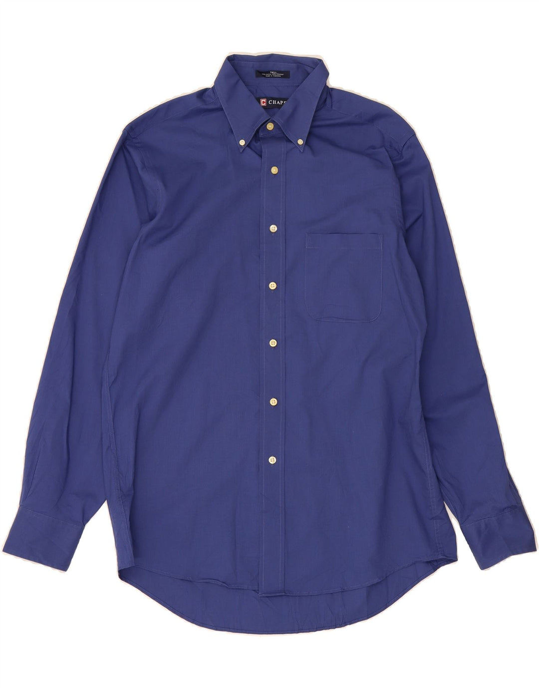 CHAPS Mens Shirt Size 15 1/2 Medium Blue Cotton Vintage Chaps and Second-Hand Chaps from Messina Hembry 