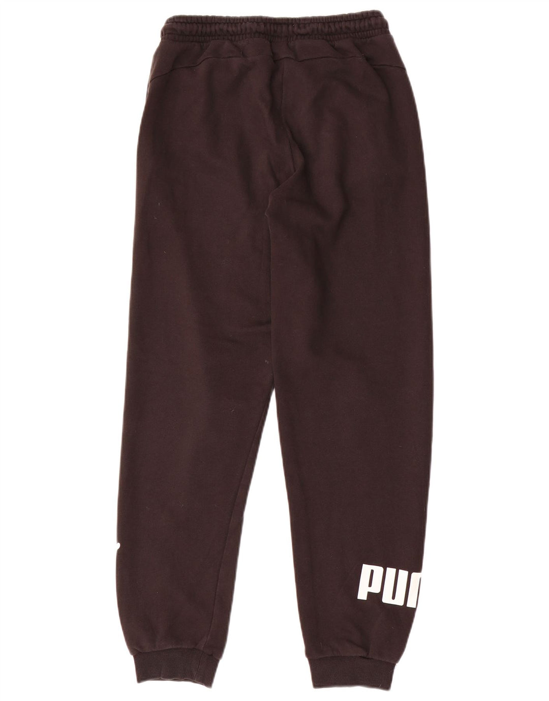 PUMA Boys Graphic Tracksuit Trousers Joggers 13-14 Years Brown Polyester