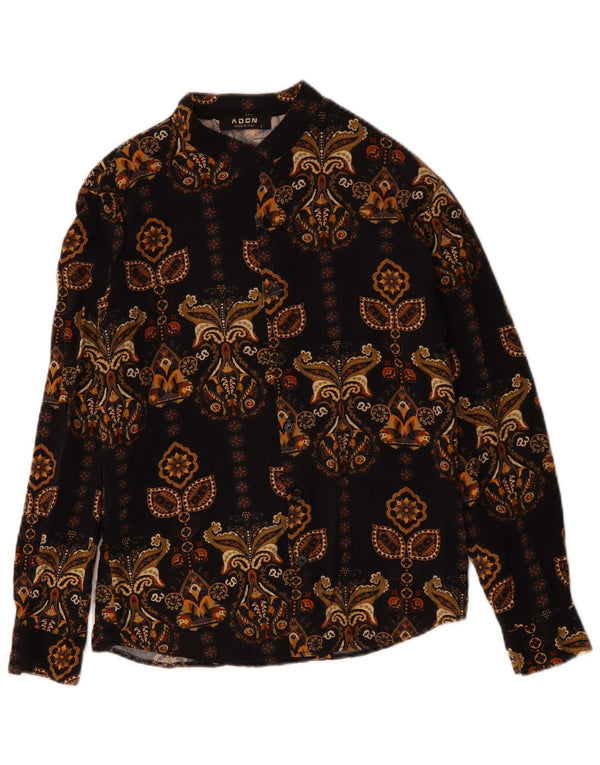 ADON Mens Shirt Small Black Paisley