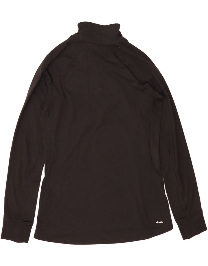 ADIDAS Womens Climalite Pullover Tracksuit Top UK 16/18 Large Black Vintage Adidas and Second-Hand Adidas from Messina Hembry 