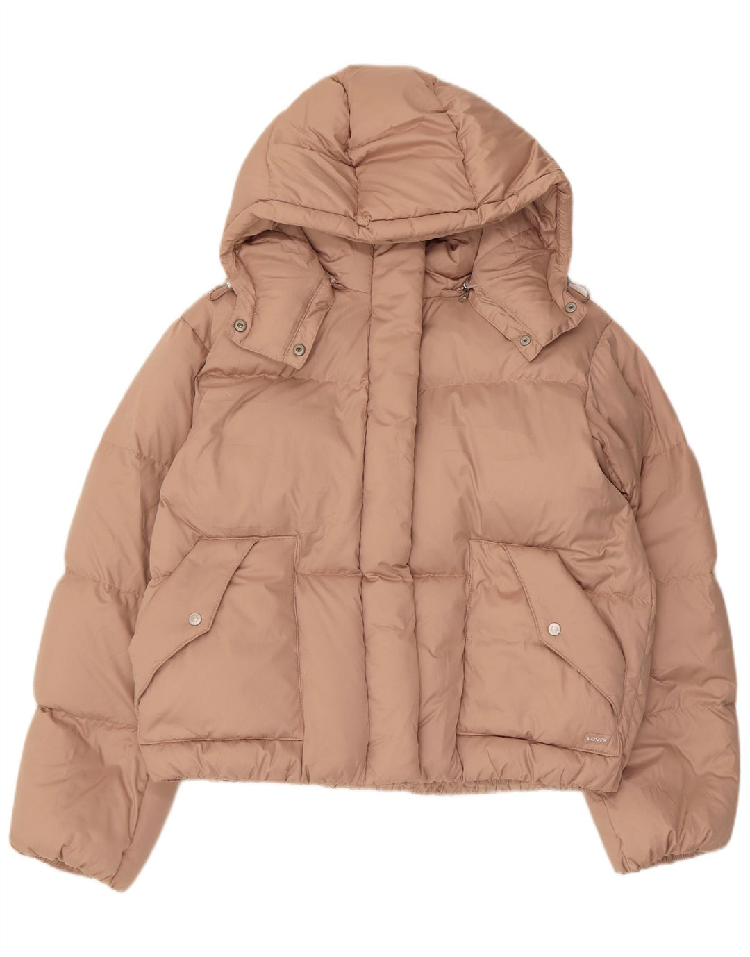 Levi's Womens Hooded Oversized Padded Jacket UK 10 Small Purple Polyester