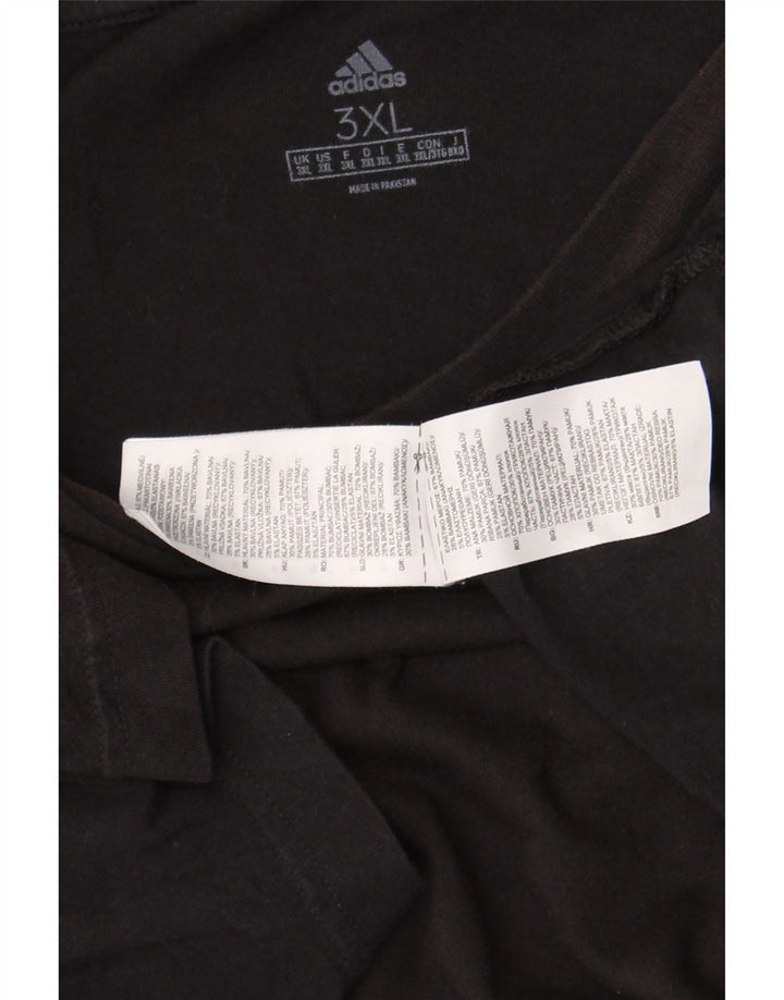Adidas Mens T-Shirt Top 3XL Black Cotton
