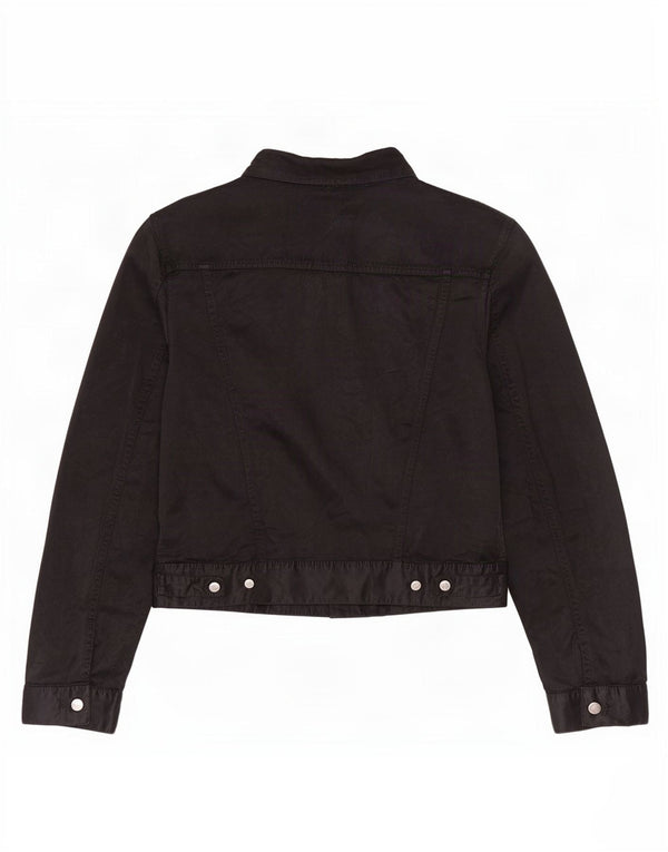 Diesel Womens Utility Jacket UK 18 XL Black Cotton