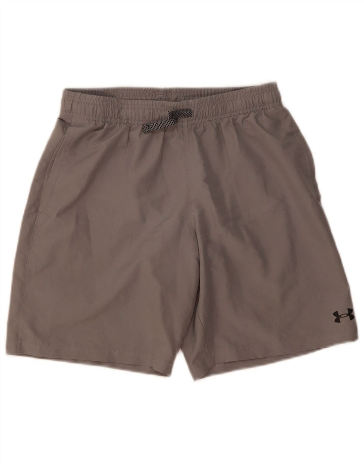 UNDER ARMOUR Boys Sport Shorts 14-15 Years Large Grey Polyester