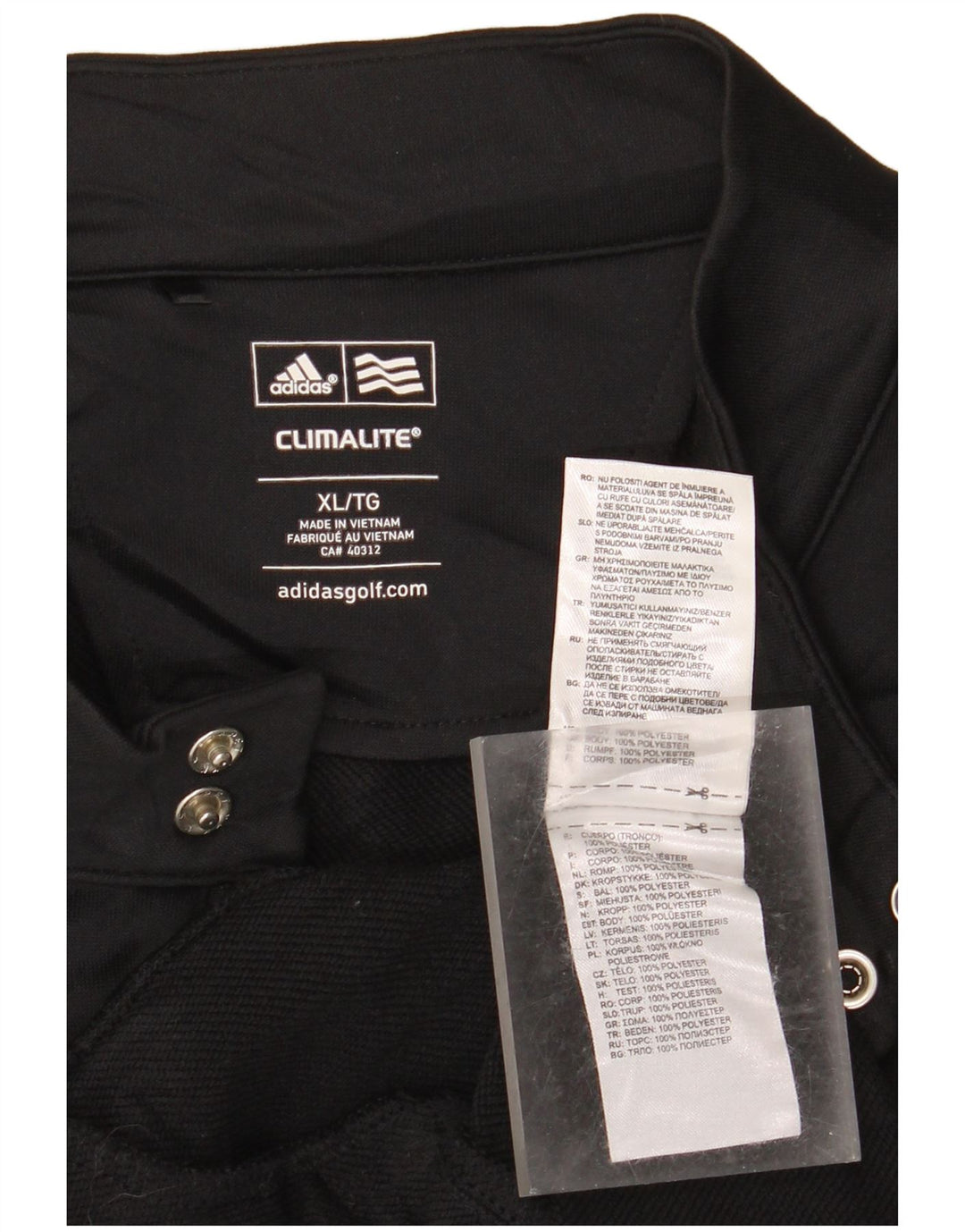 Adidas Mens Climalite Tracksuit Top Jacket XL Black Polyester