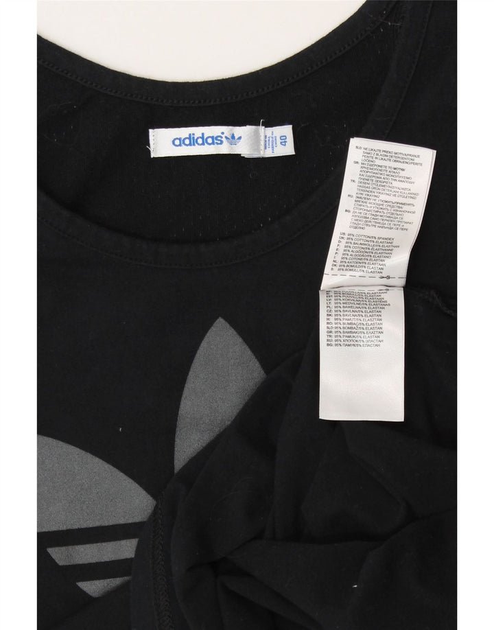 ADIDAS Womens Graphic T-Shirt Top IT 40 Small Black