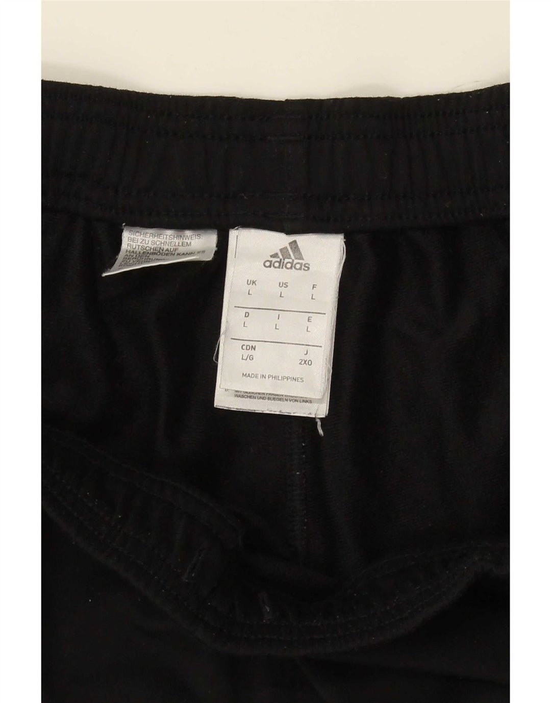 Adidas Mens Tracksuit Trousers Large Black Polyester