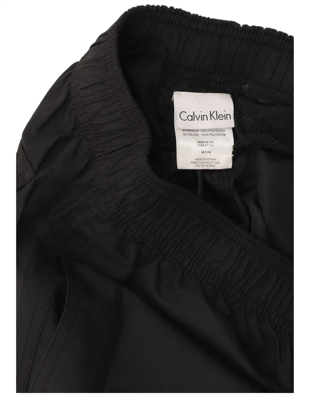 Calvin Klein Mens Graphic Swimming Shorts Medium  Black Polyester