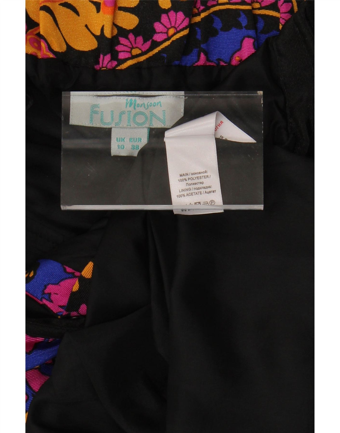 MONSOON Womens Strapless Dress UK 10 Small  Blue Paisley Polyester Vintage Monsoon and Second-Hand Monsoon from Messina Hembry 