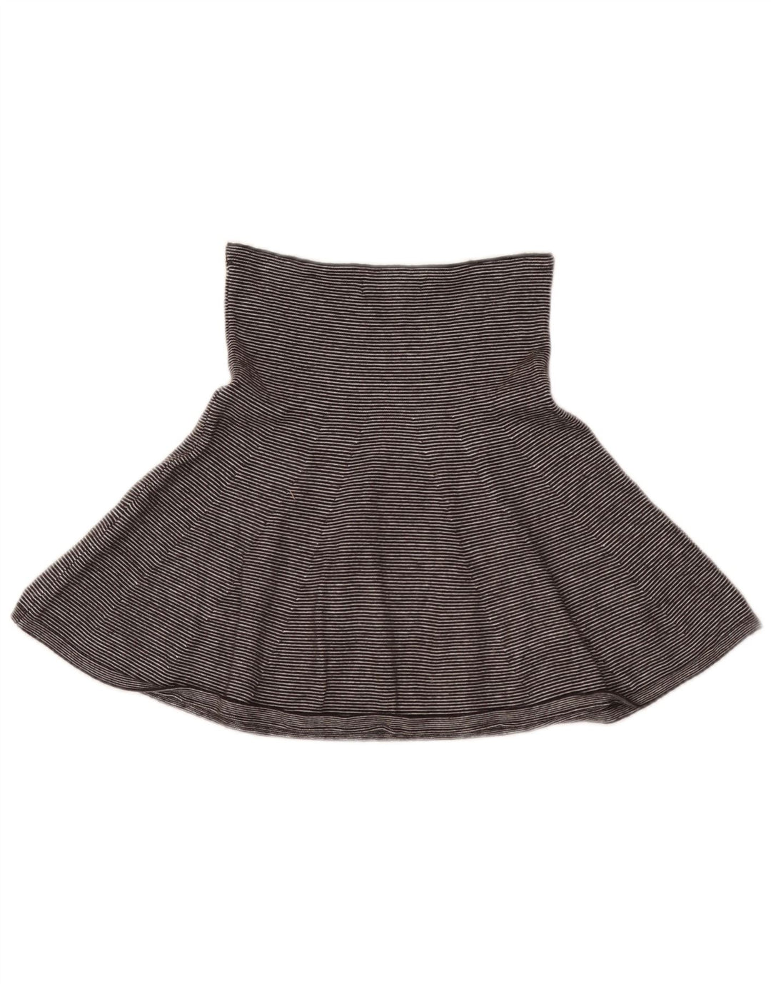 Zara Womens Mini Skirt Small W26 Grey Pinstripe Viscose