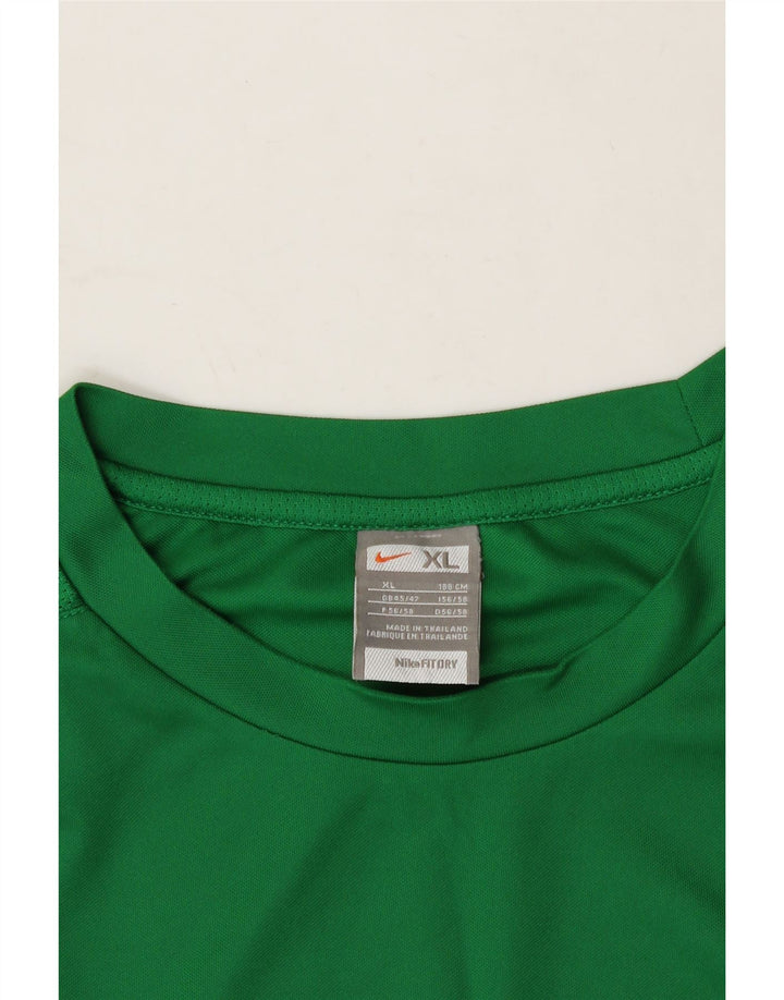 NIKE Mens T-Shirt Top XL Green Polyester Vintage Nike and Second-Hand Nike from Messina Hembry 