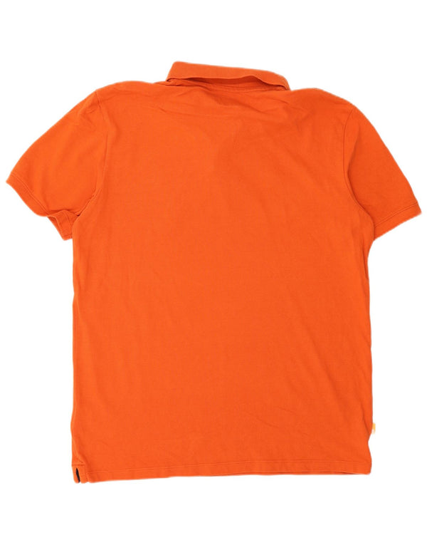 Timberland Mens Regular Fit Polo Shirt Medium Orange Cotton