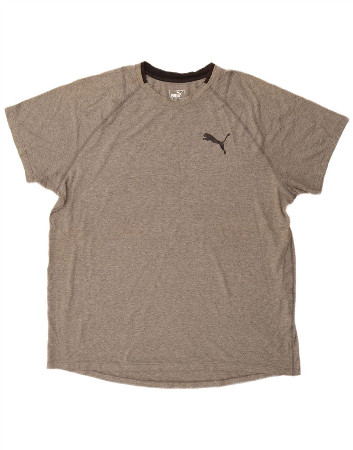 PUMA Mens T-Shirt Top 2XL Grey