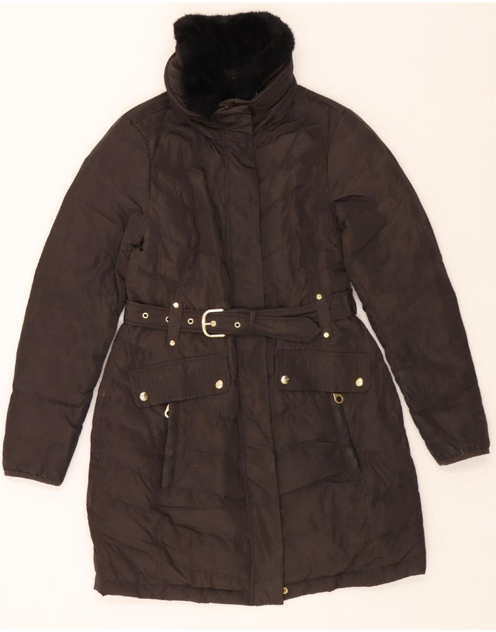 JOULES Womens Padded Coat UK 12 Medium Grey Polyester Vintage Joules and Second-Hand Joules from Messina Hembry 