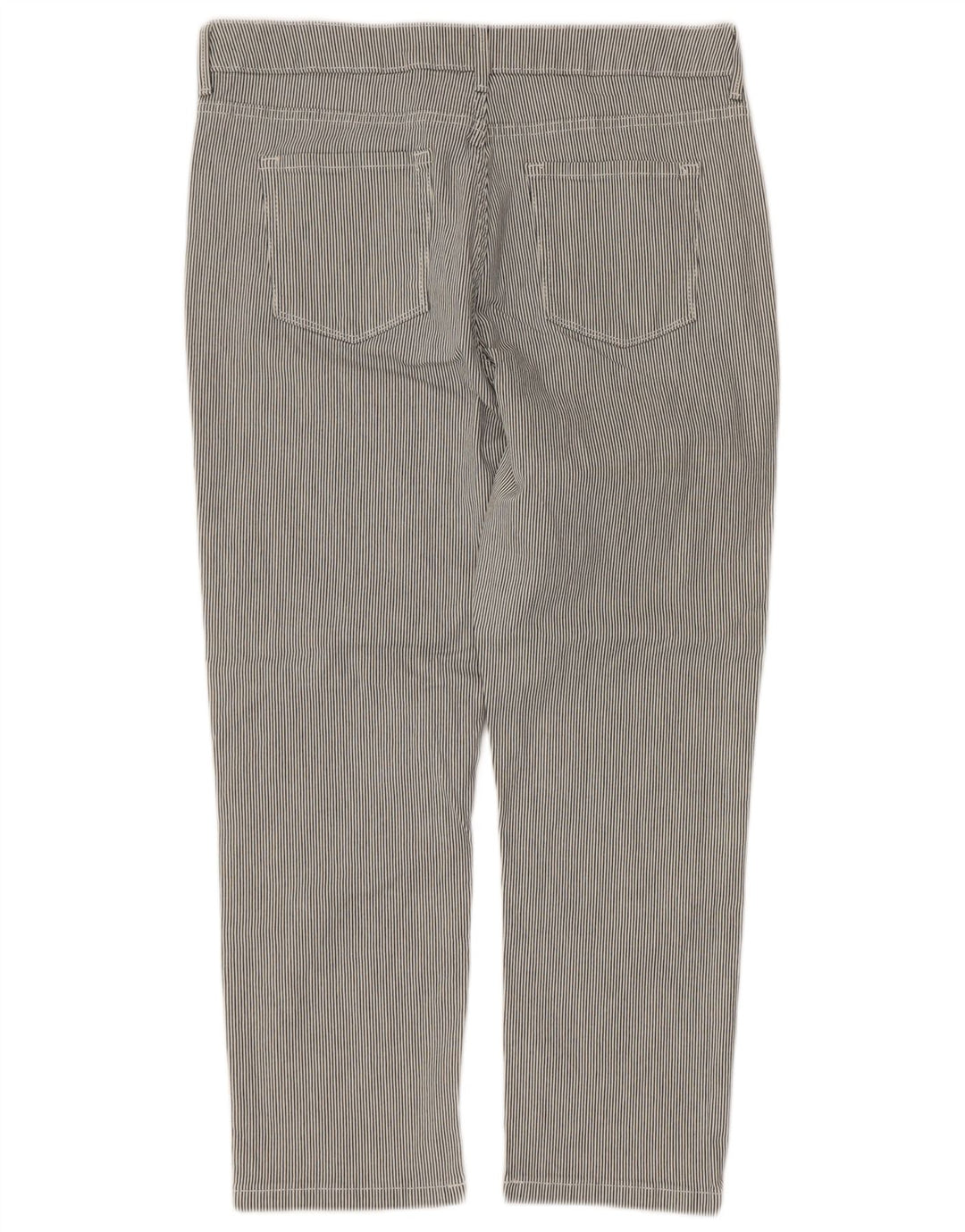 Marks & Spencer Womens Regular Cropped Trousers UK 14 Large W32 L24 Grey