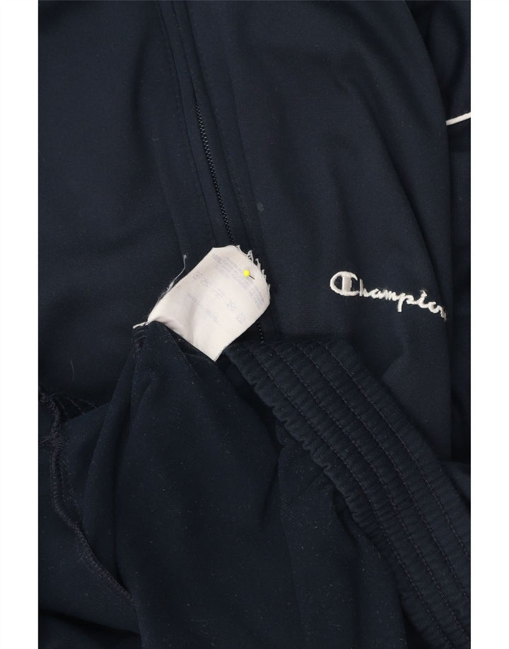Champion Mens Tracksuit Top Jacket Medium Navy Blue Polyester