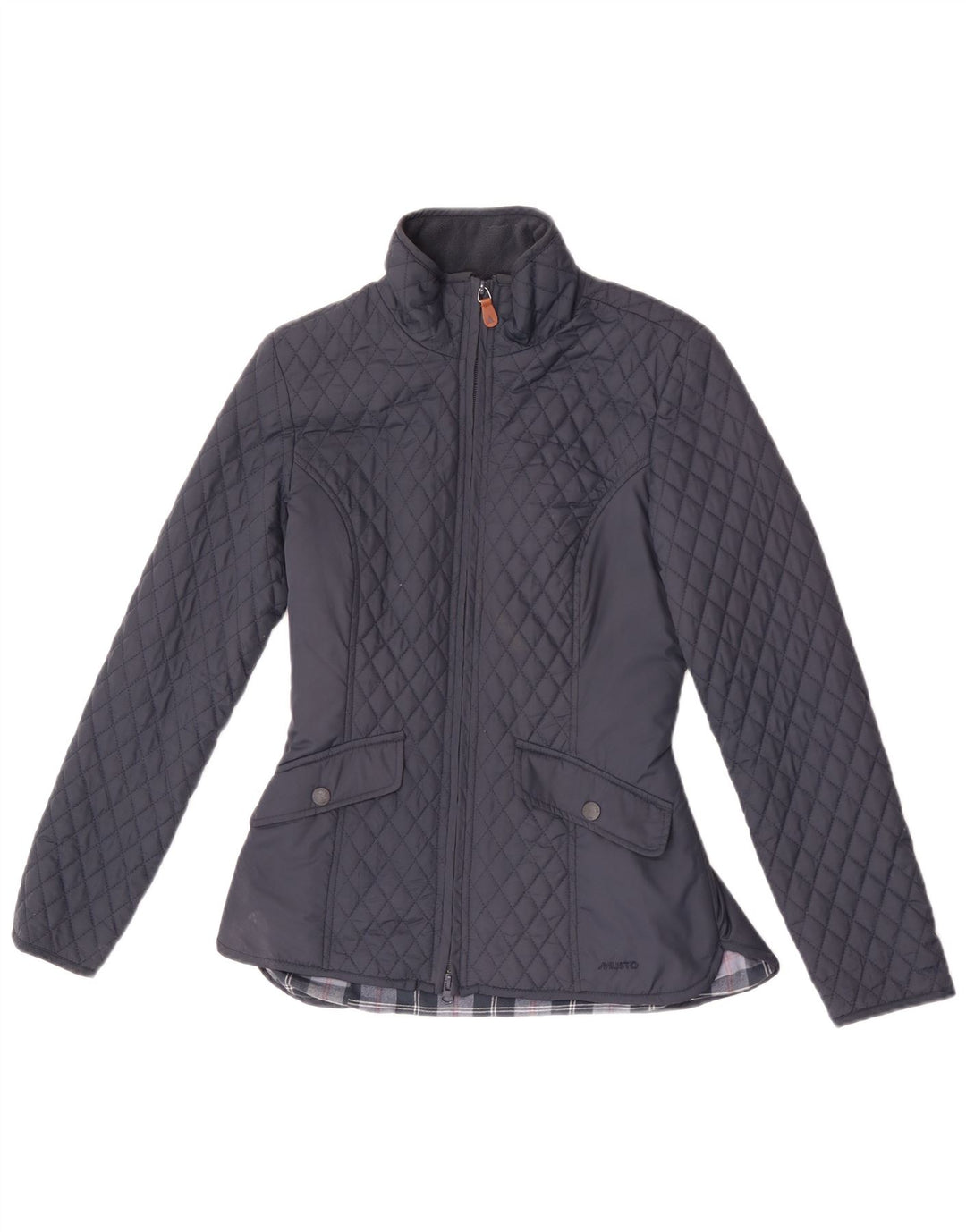 Musto Womens Quilted Jacket UK 8 Small Navy Blue Polyester