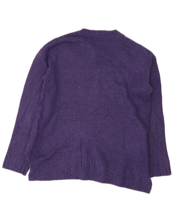Marks & Spencer Womens Crew Neck Jumper Sweater UK 10 Small Purple