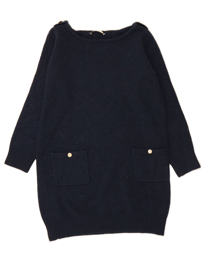 OASIS Womens Jumper Dress UK 12 Medium Navy Blue Wool Vintage Oasis and Second-Hand Oasis from Messina Hembry 