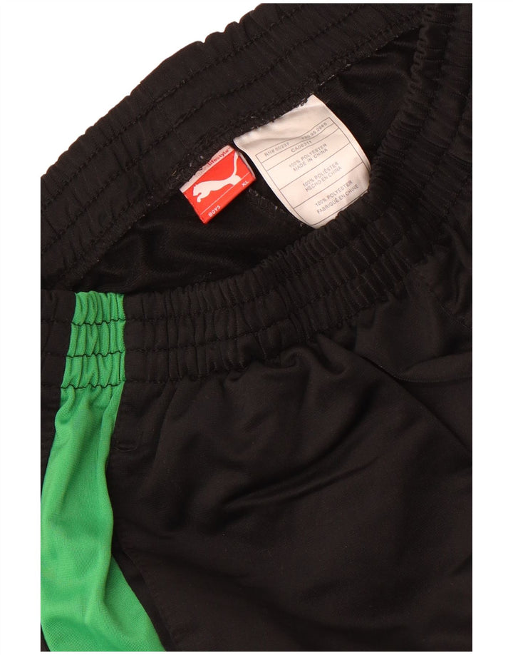 Puma Boys Tracksuit Trousers 13-14 Years  Black Colourblock Polyester