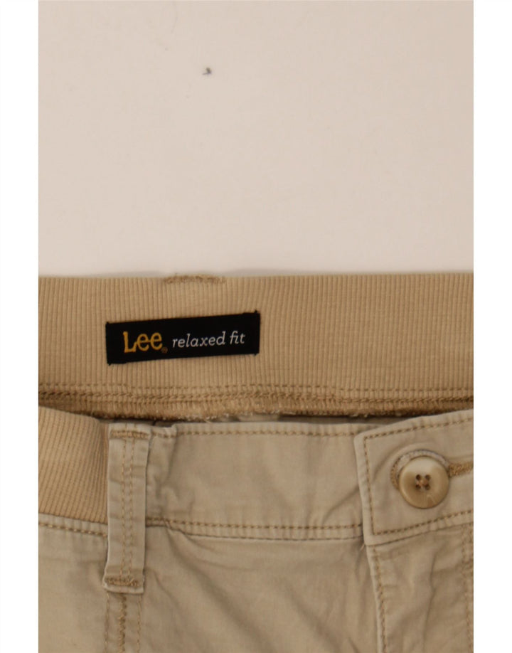 LEE Womens Relaxed Fit Cargo Shorts US 18 2XL W37  Beige Cotton Vintage Lee and Second-Hand Lee from Messina Hembry 