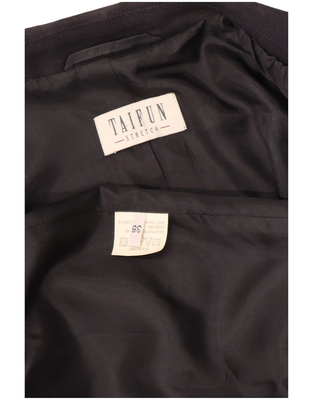 TAIFUN Womens Stretch 3 Button Blazer Jacket EU 38 Medium Navy Blue