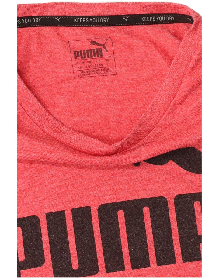 Puma Mens Graphic T-Shirt Top Large Pink