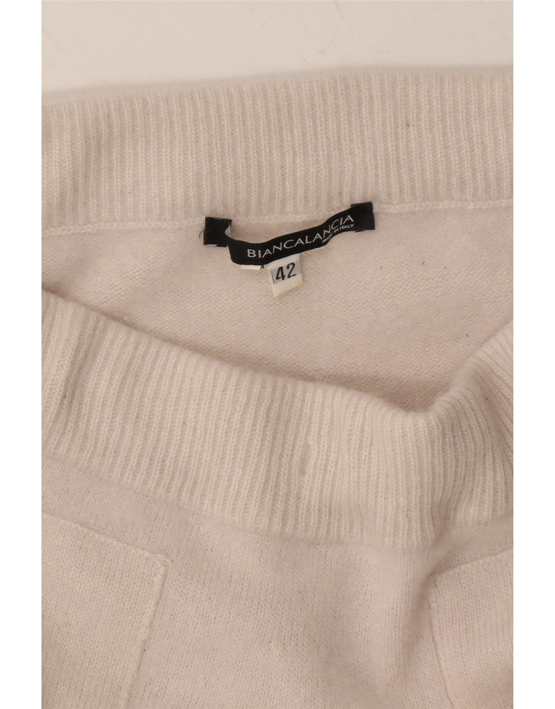 VINTAGE Womens Tracksuit Trousers IT 42 Medium  Off White Vintage Vintage and Second-Hand Vintage from Messina Hembry 