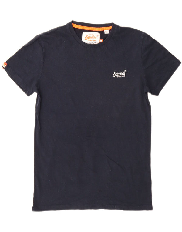 Superdry Mens T-Shirt Top Medium Navy Blue Cotton