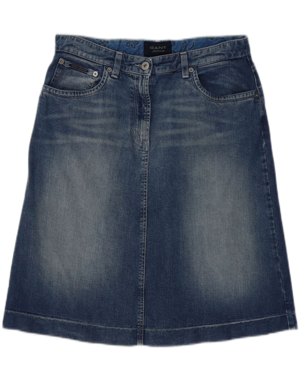 GANT Womens Denim Skirt UK 14 Large W32  Blue Cotton