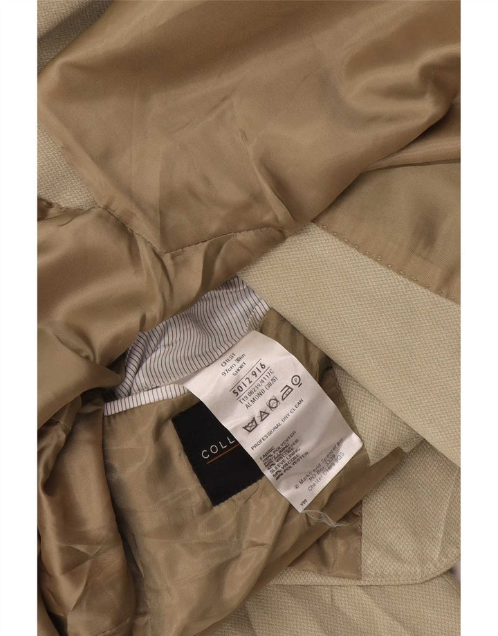 Marks & Spencer Mens Short 2 Button Blazer Jacket UK 38 Medium Beige
