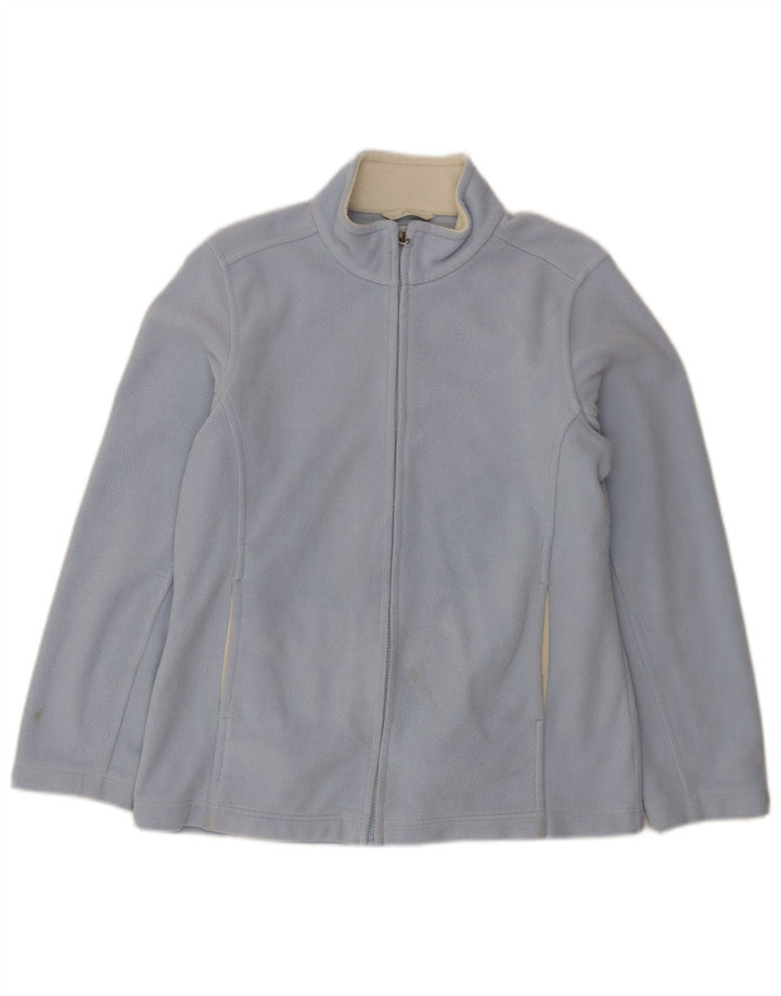 Marks & Spencer Womens Oversized Fleece Jacket UK 10 Small Blue Polyester