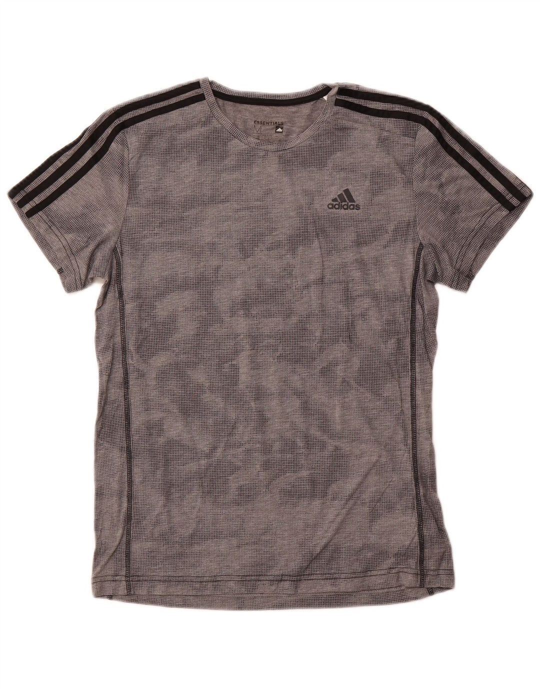 ADIDAS Mens Climalite T-Shirt Top Medium Grey Spotted Polyester